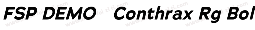 FSP DEMO   Conthrax Rg Bold字体转换
